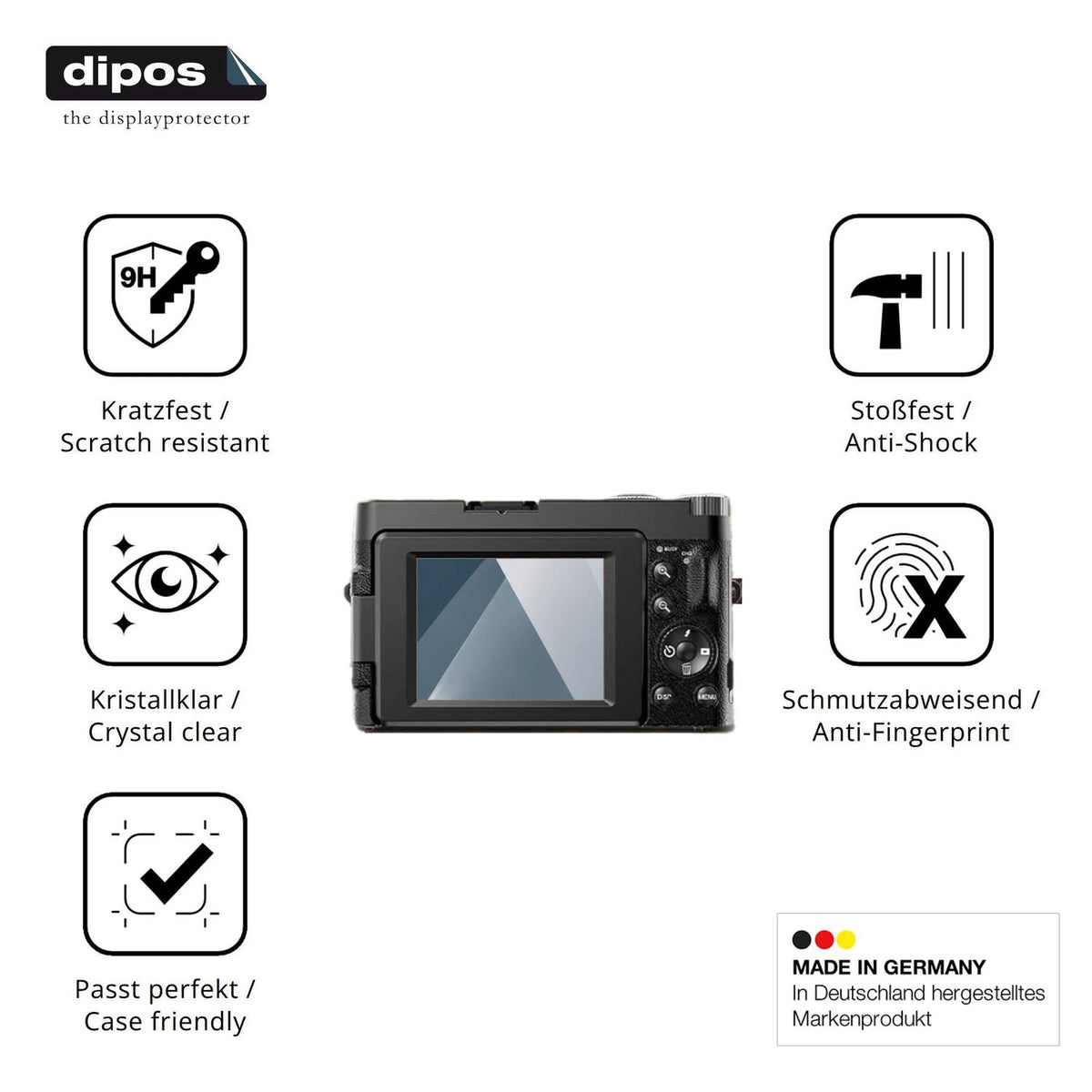Displayschutz hergestellt in Deutschland, höchste Qualität made in Germany