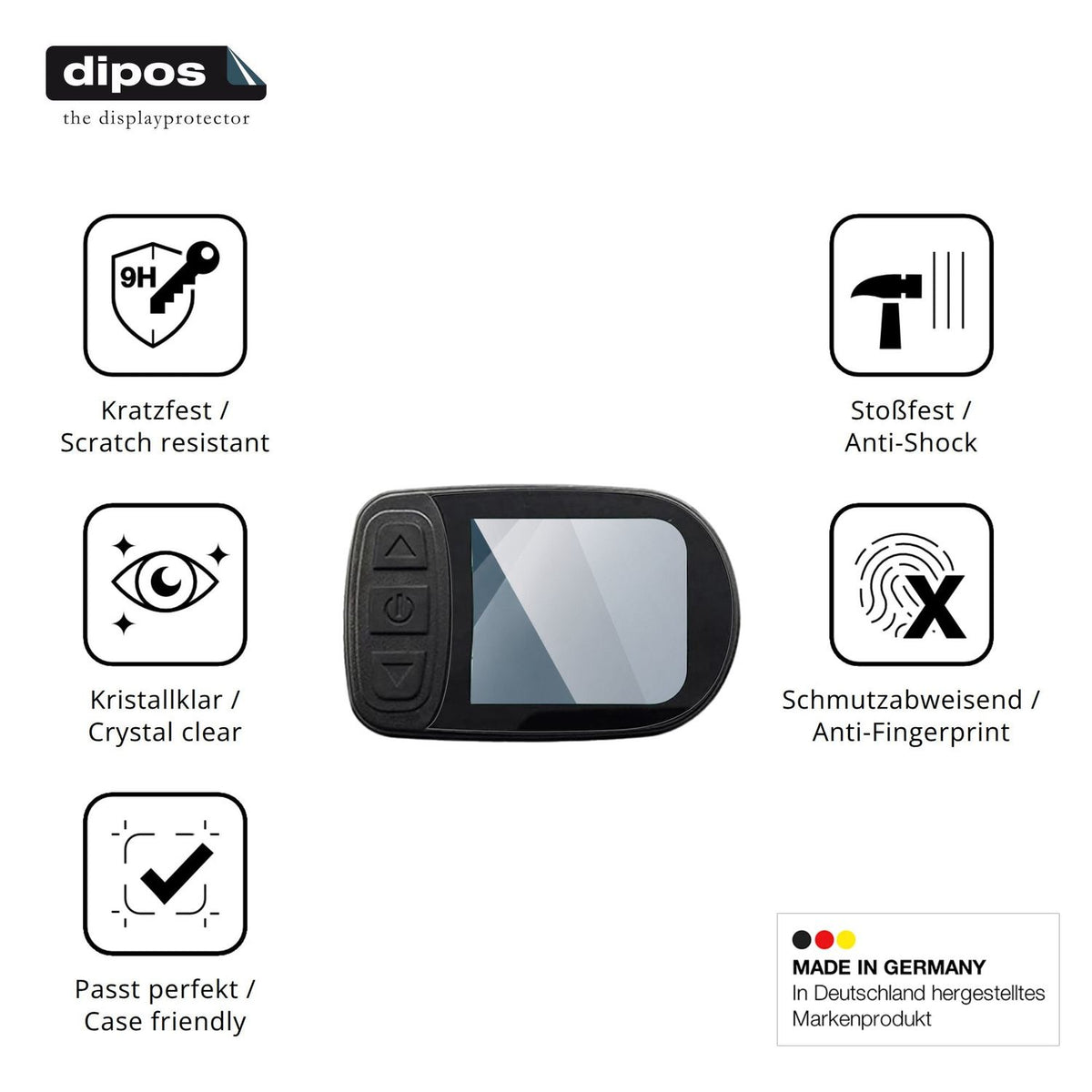 Displayschutz hergestellt in Deutschland, höchste Qualität made in Germany