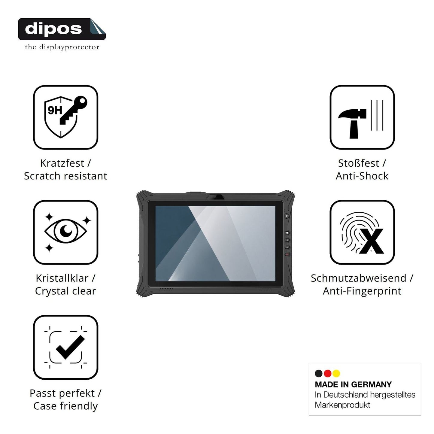 Displayschutz hergestellt in Deutschland, höchste Qualität made in Germany