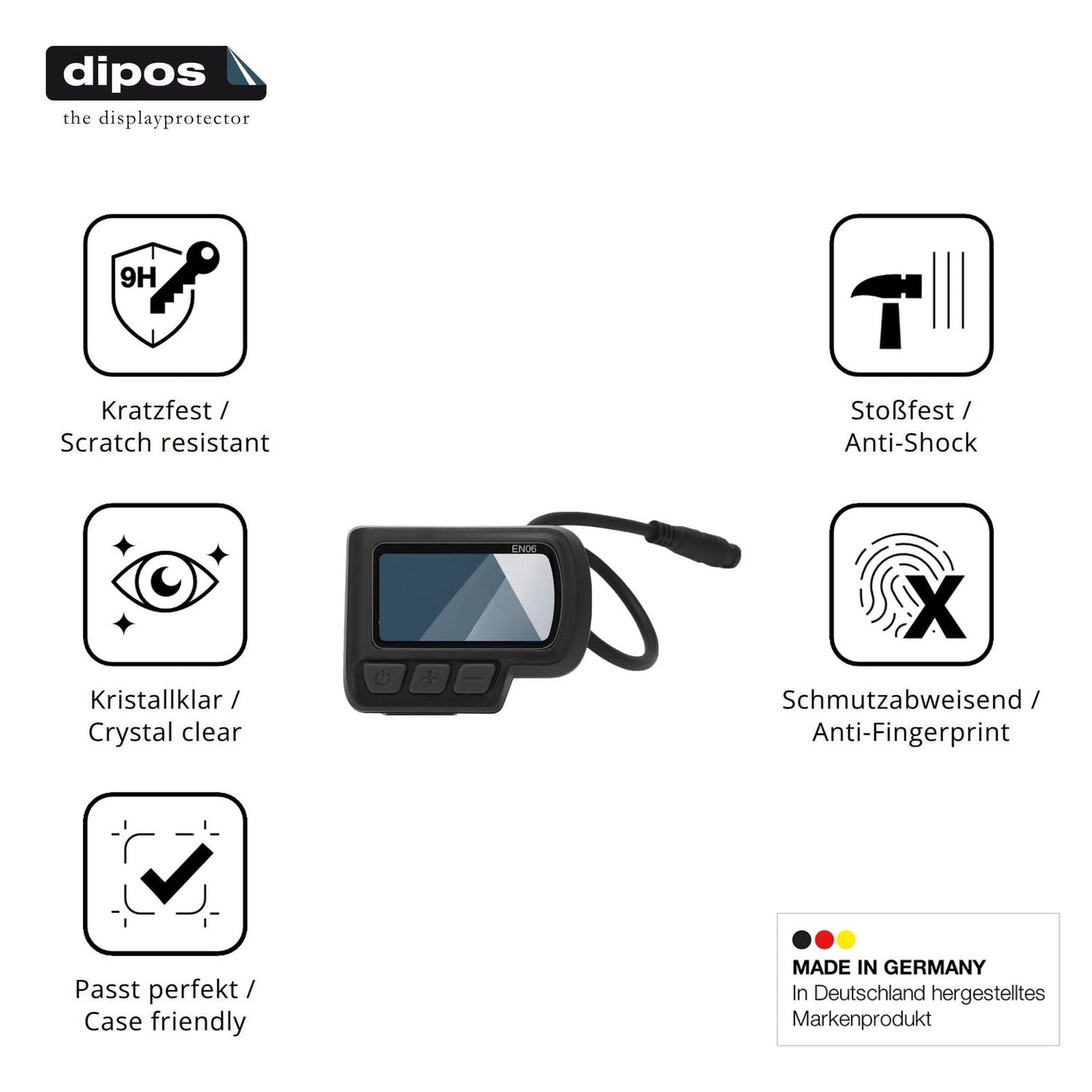 Displayschutz hergestellt in Deutschland, höchste Qualität made in Germany