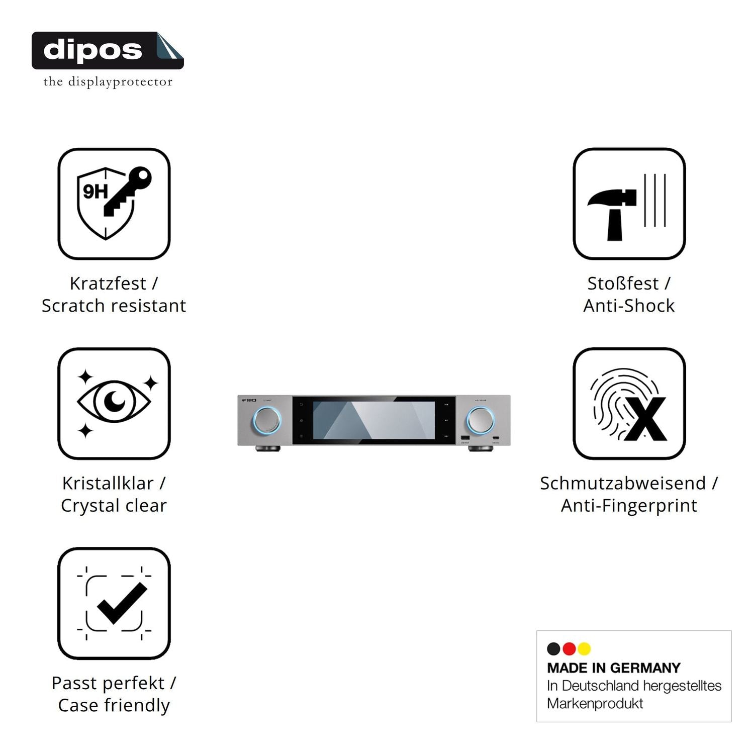 Displayschutz hergestellt in Deutschland, höchste Qualität made in Germany
