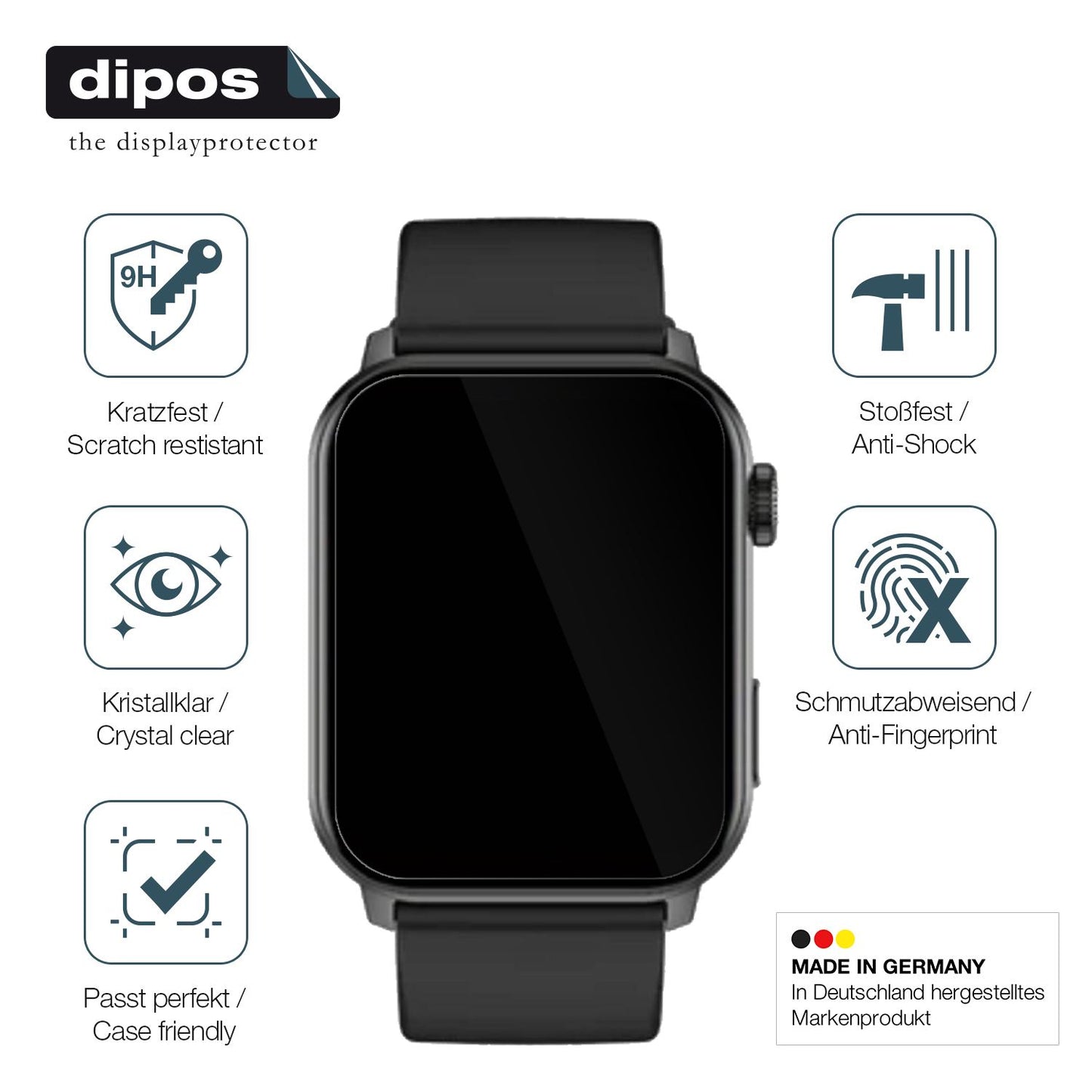 Displayschutz hergestellt in Deutschland, höchste Qualität made in Germany