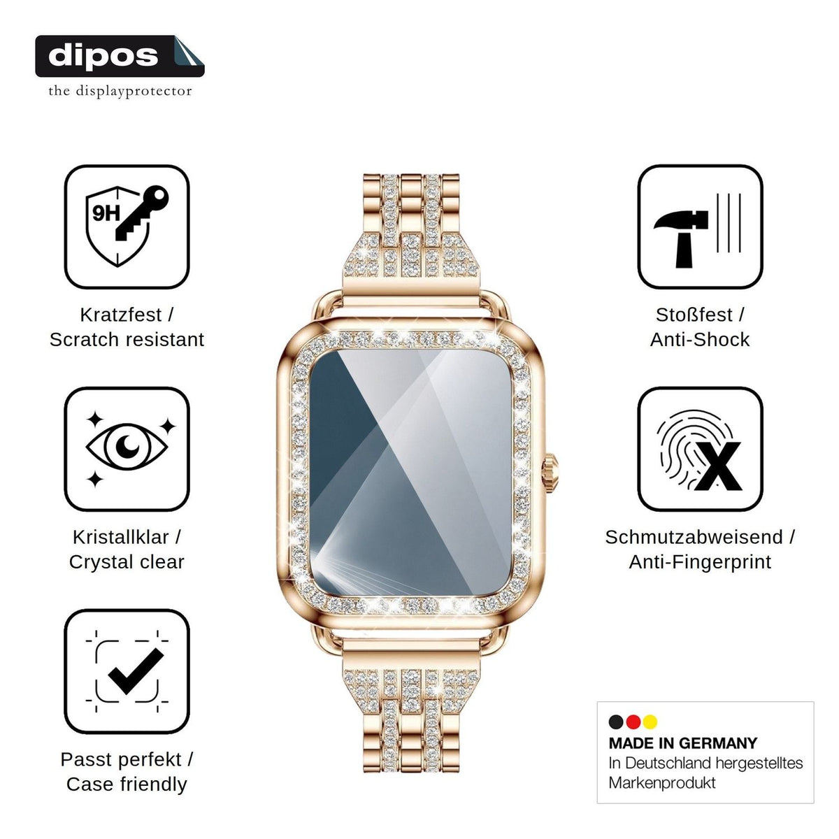2x Screen Protector for Fitonyo Smartwatch 1.29 Flexible Glass 9H dipos