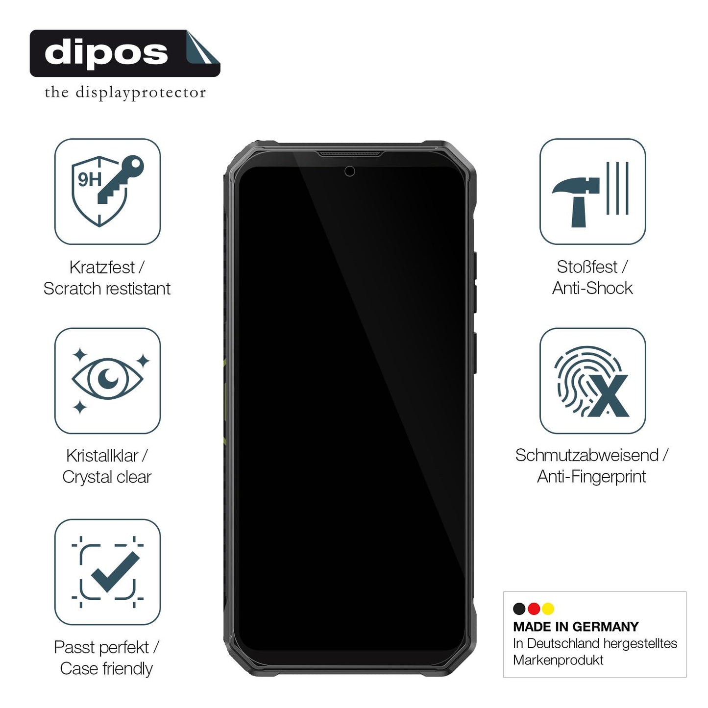 Displayschutz hergestellt in Deutschland, höchste Qualität made in Germany