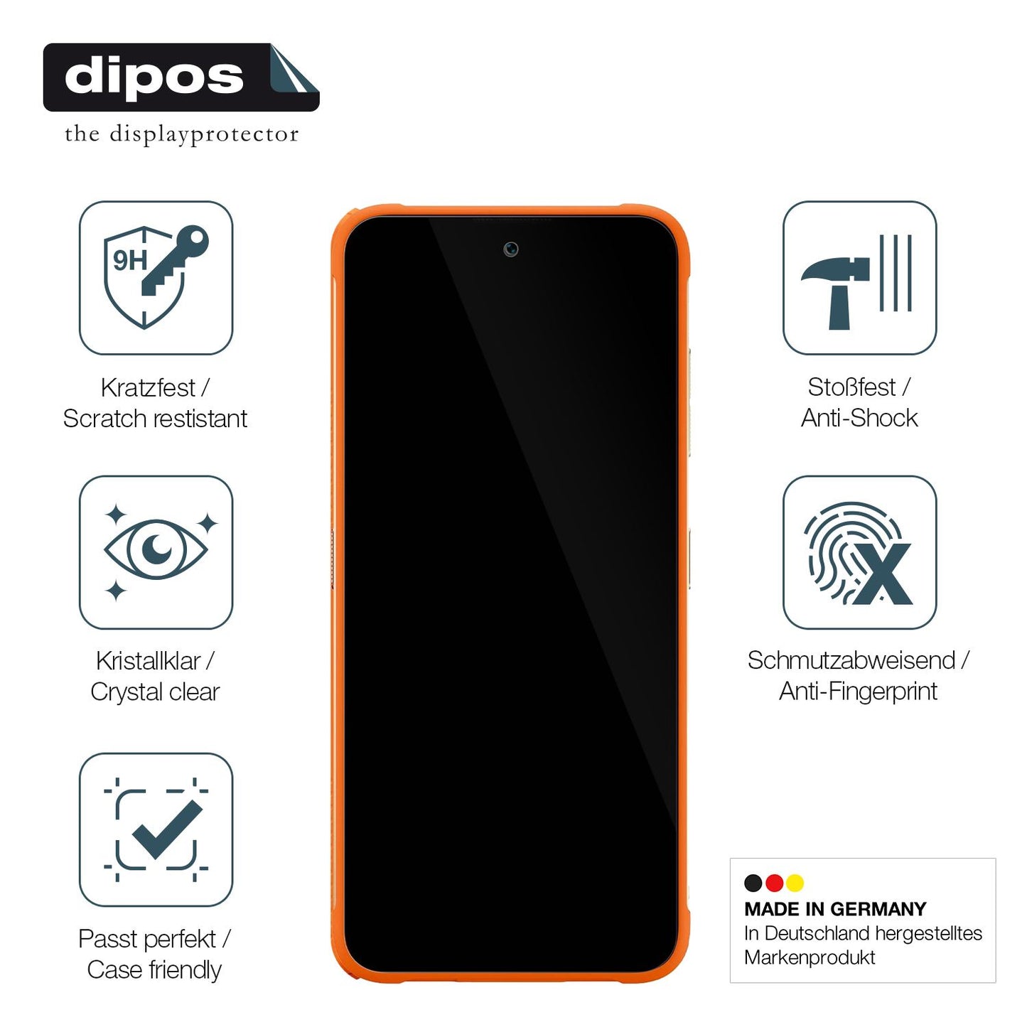 Displayschutz hergestellt in Deutschland, höchste Qualität made in Germany