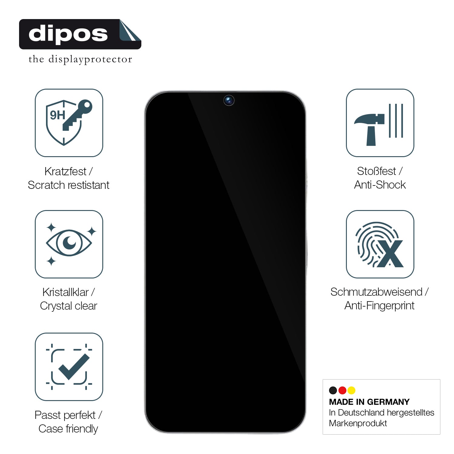 Displayschutz hergestellt in Deutschland, höchste Qualität made in Germany