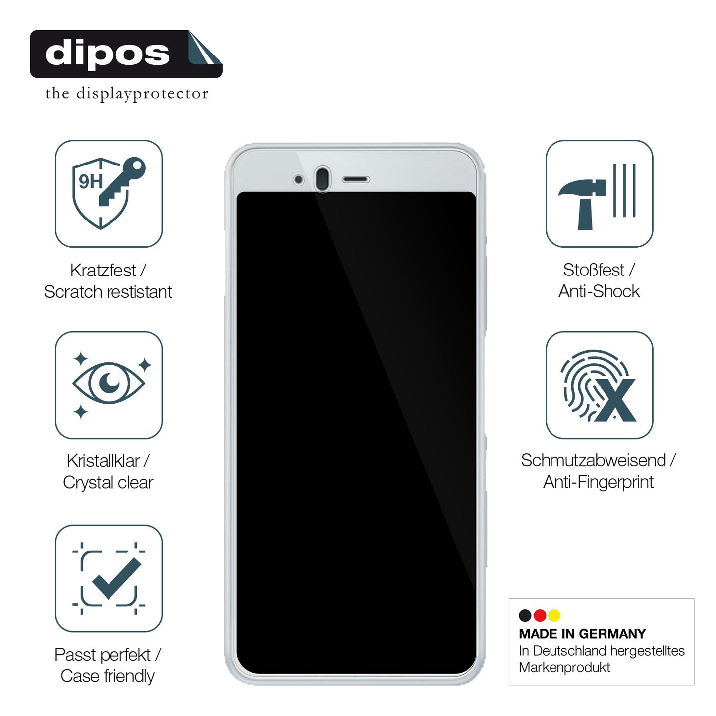Displayschutz hergestellt in Deutschland, höchste Qualität made in Germany