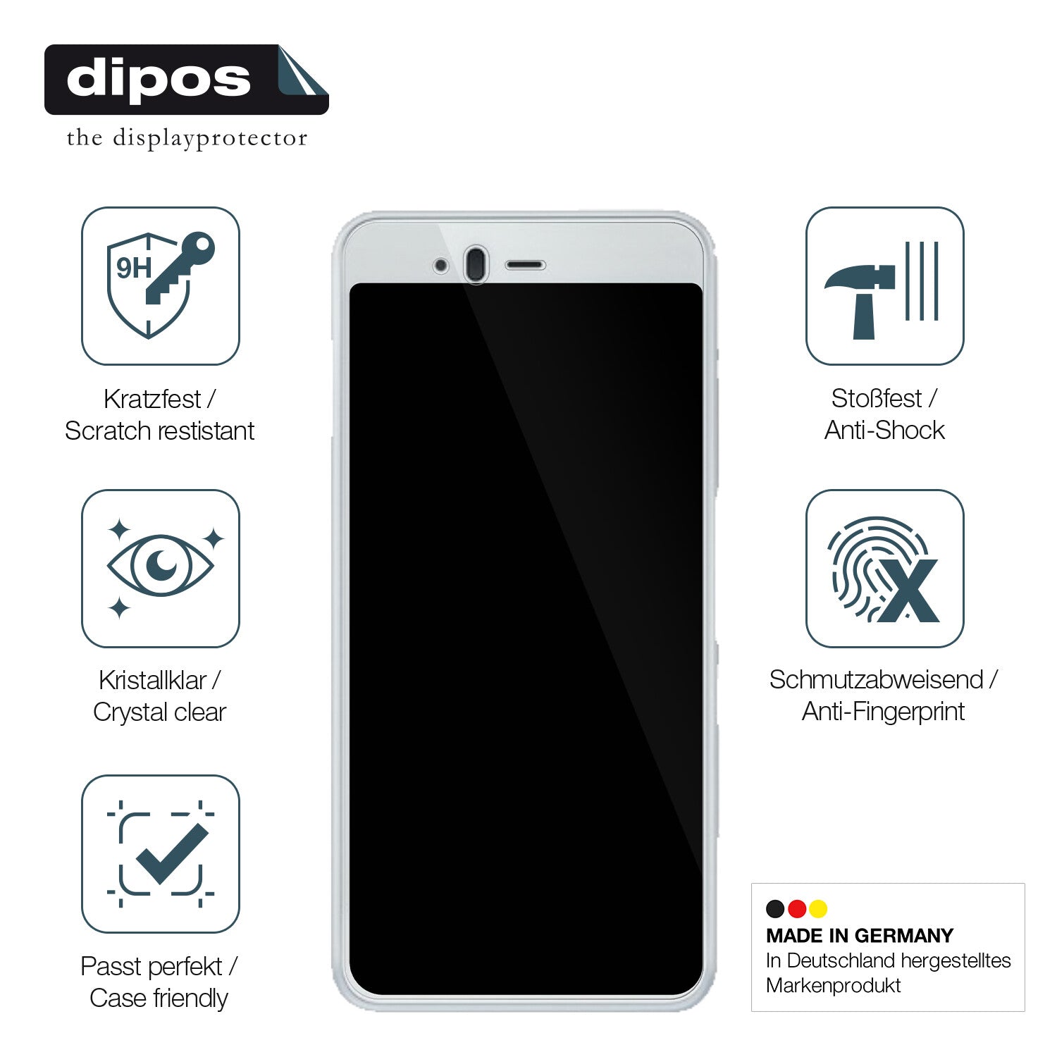 Displayschutz hergestellt in Deutschland, höchste Qualität made in Germany