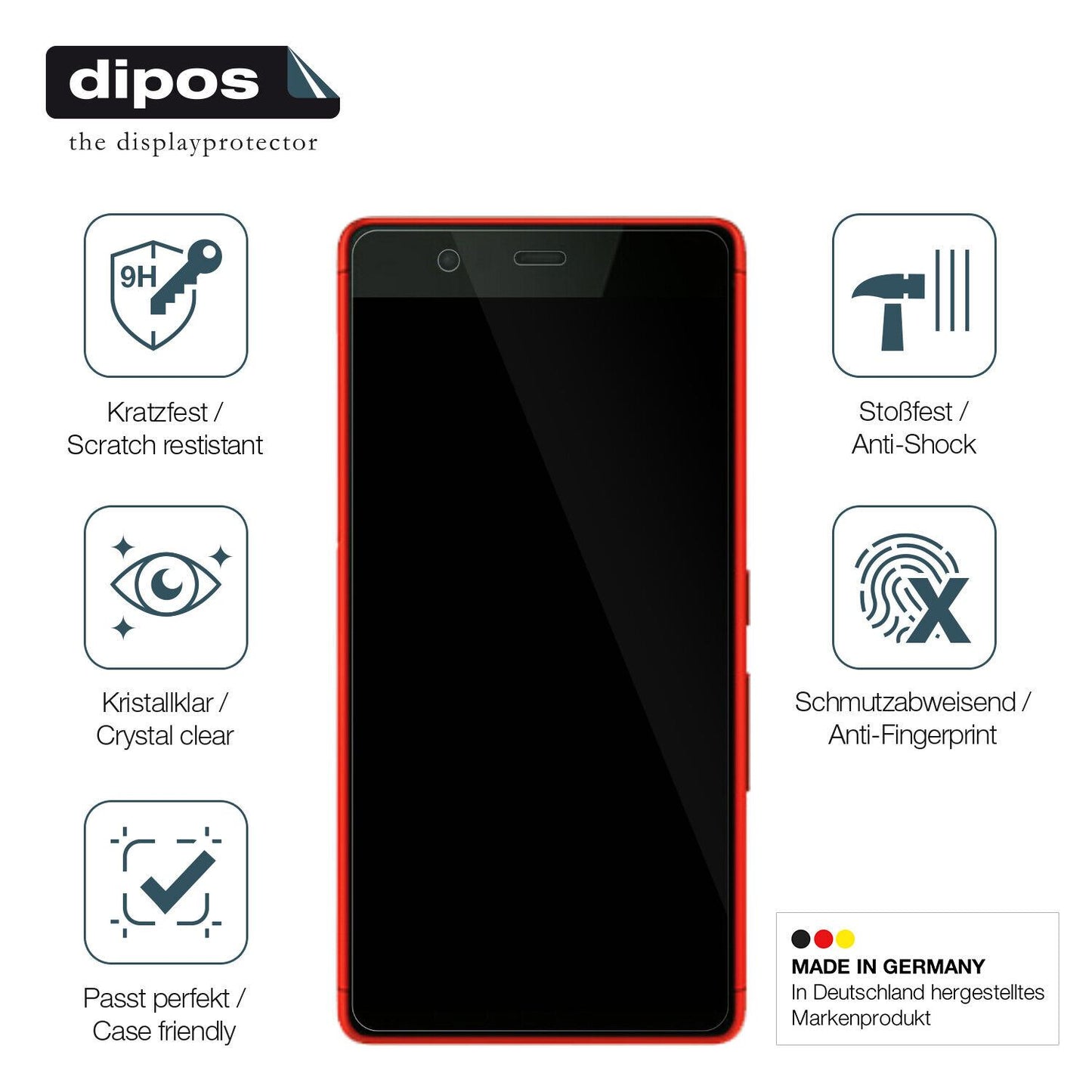 Displayschutz hergestellt in Deutschland, höchste Qualität made in Germany