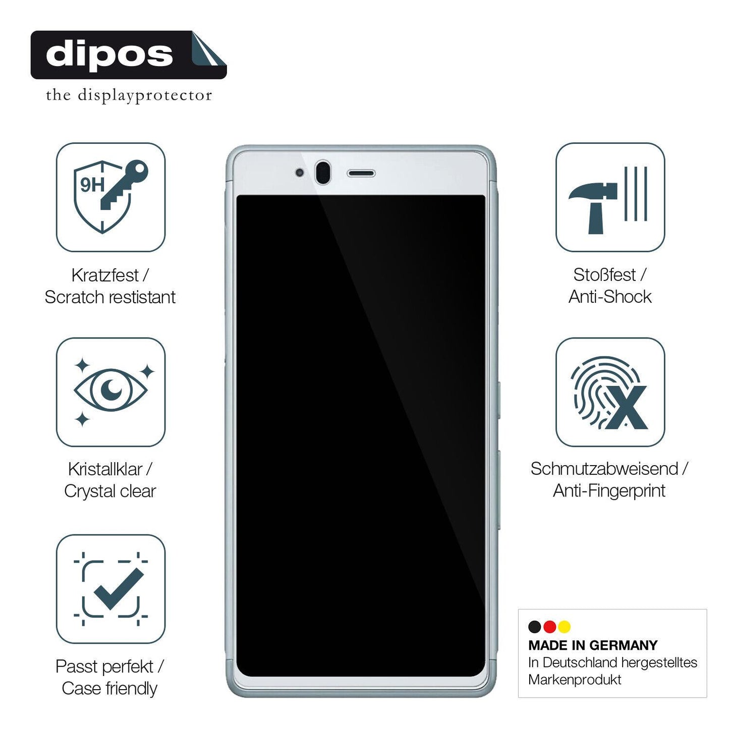 Displayschutz hergestellt in Deutschland, höchste Qualität made in Germany