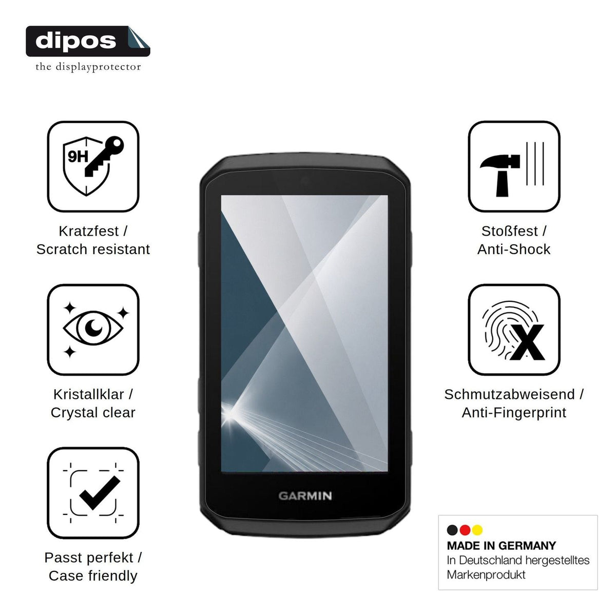 2x Screen Protector for Garmin Edge 1060 Flexible Glass 9H dipos