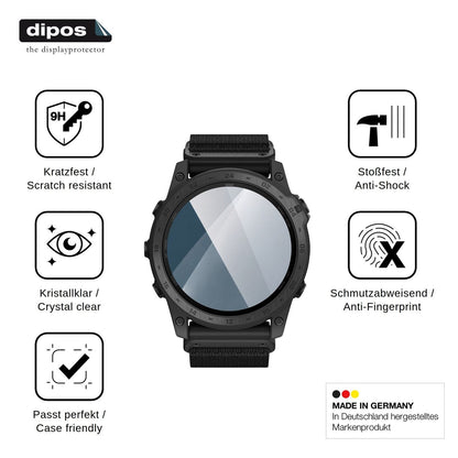 2x Screen Protector for Garmin tactix 7 Pro Ballistics Edition Flexible Glass 9H dipos