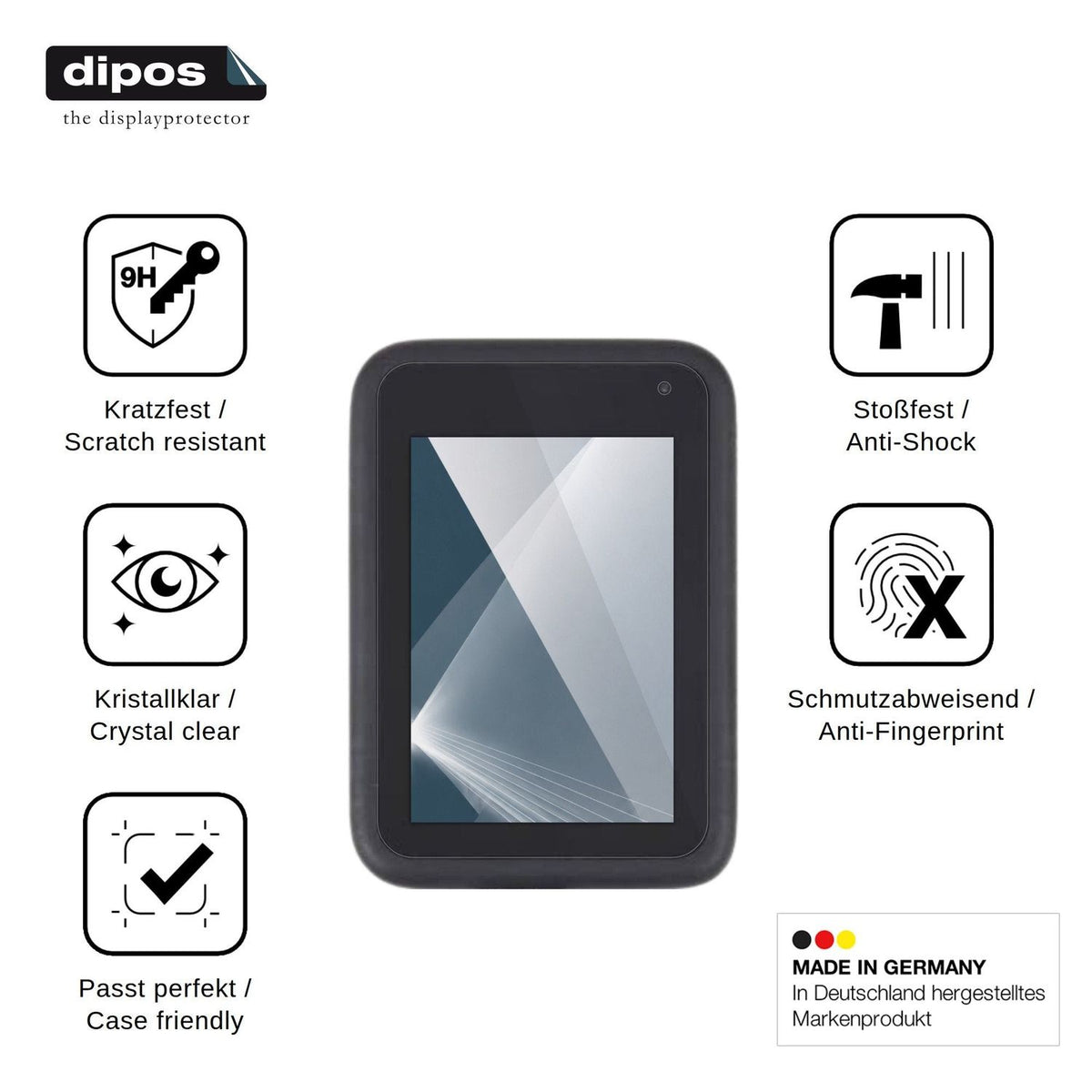 2x Screen Protector for GoPro Hero 10 Flexible Glass 9H dipos