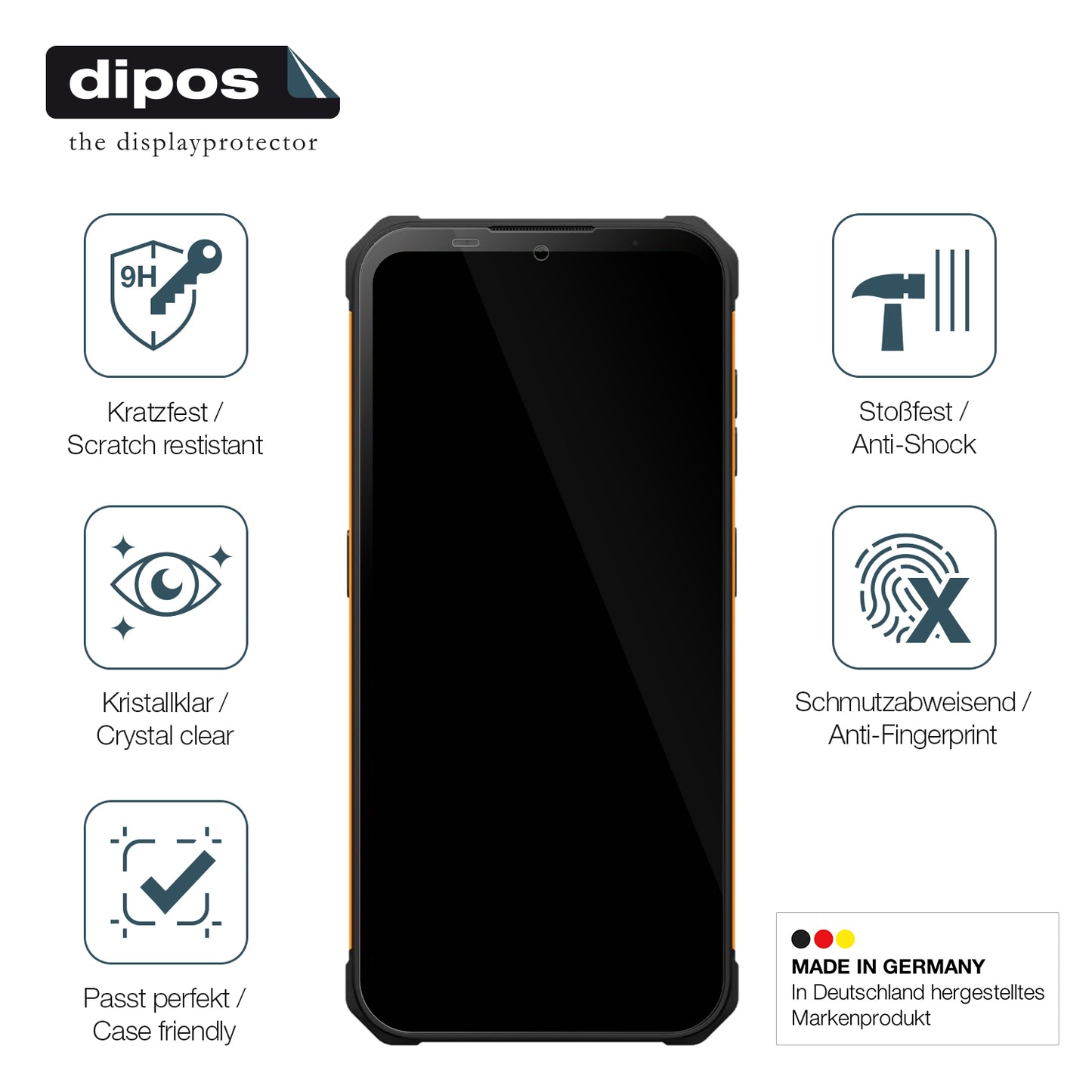 Displayschutz hergestellt in Deutschland, höchste Qualität made in Germany