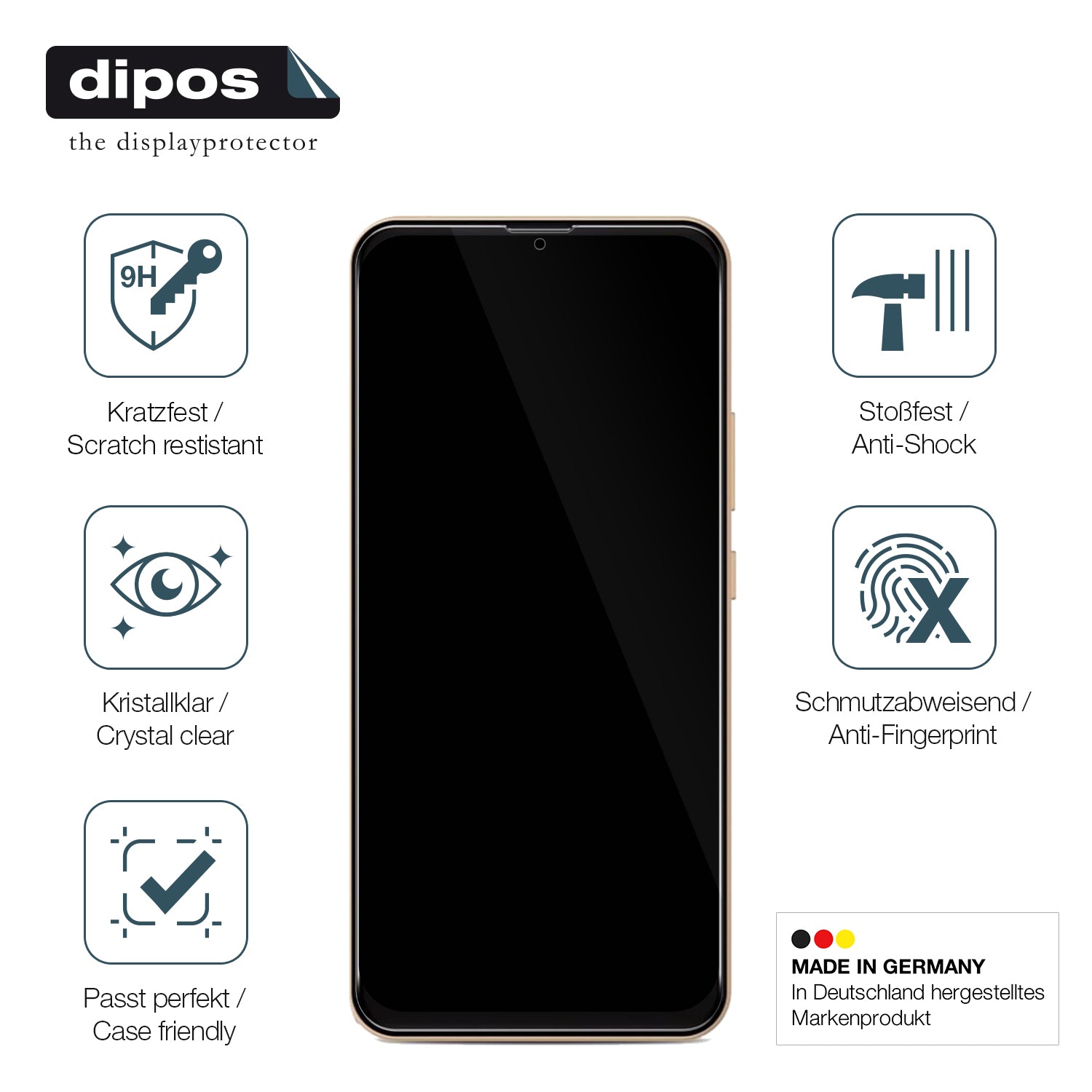 Displayschutz hergestellt in Deutschland, höchste Qualität made in Germany