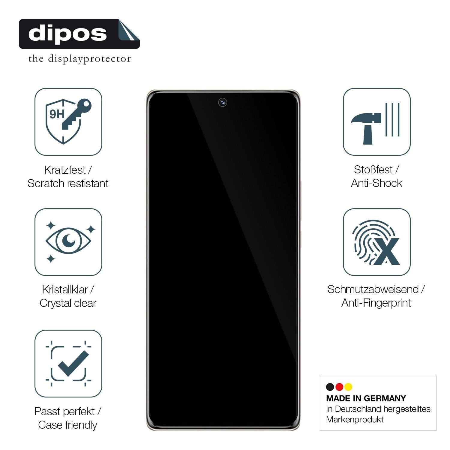 Displayschutz hergestellt in Deutschland, höchste Qualität made in Germany