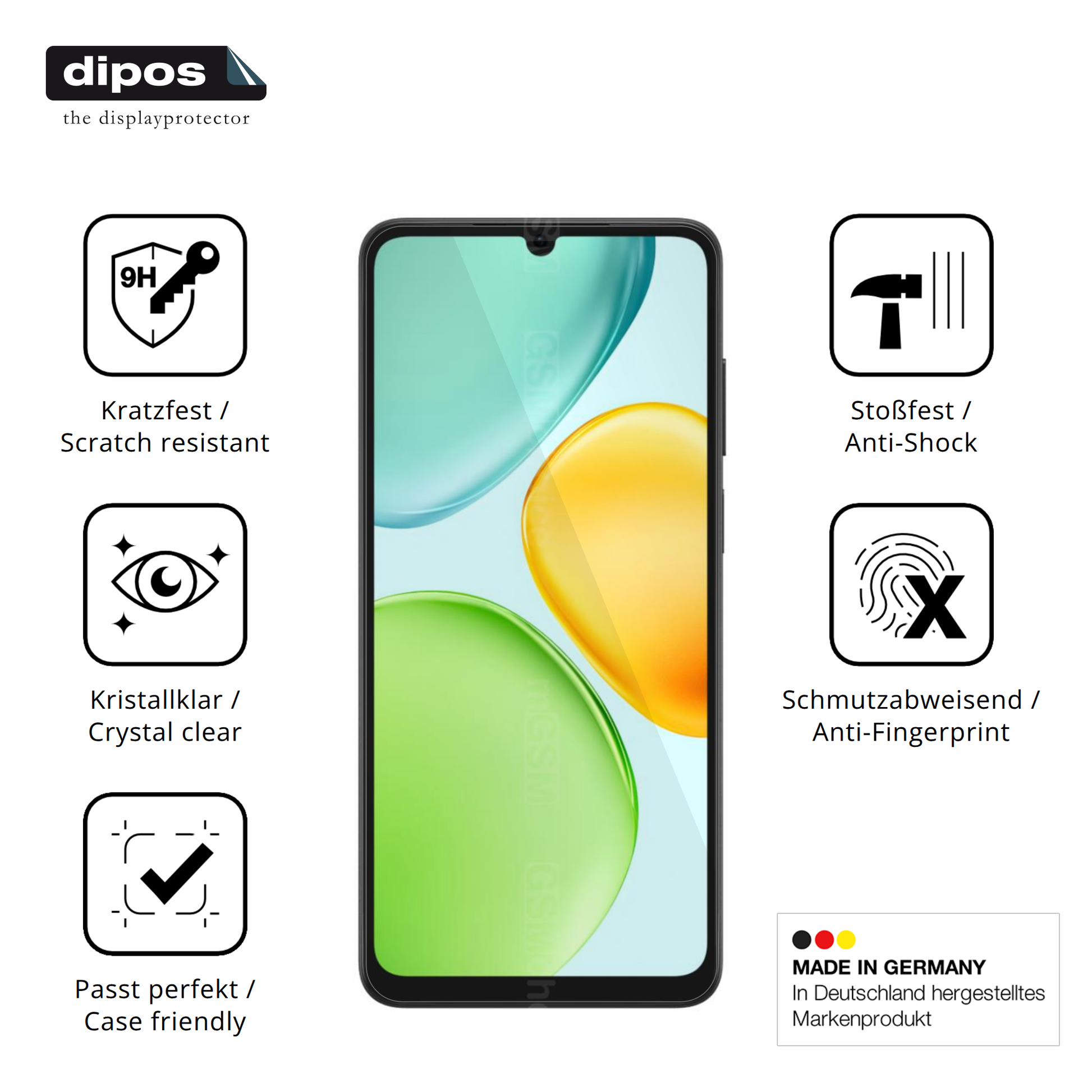 Displayschutz hergestellt in Deutschland, höchste Qualität made in Germany