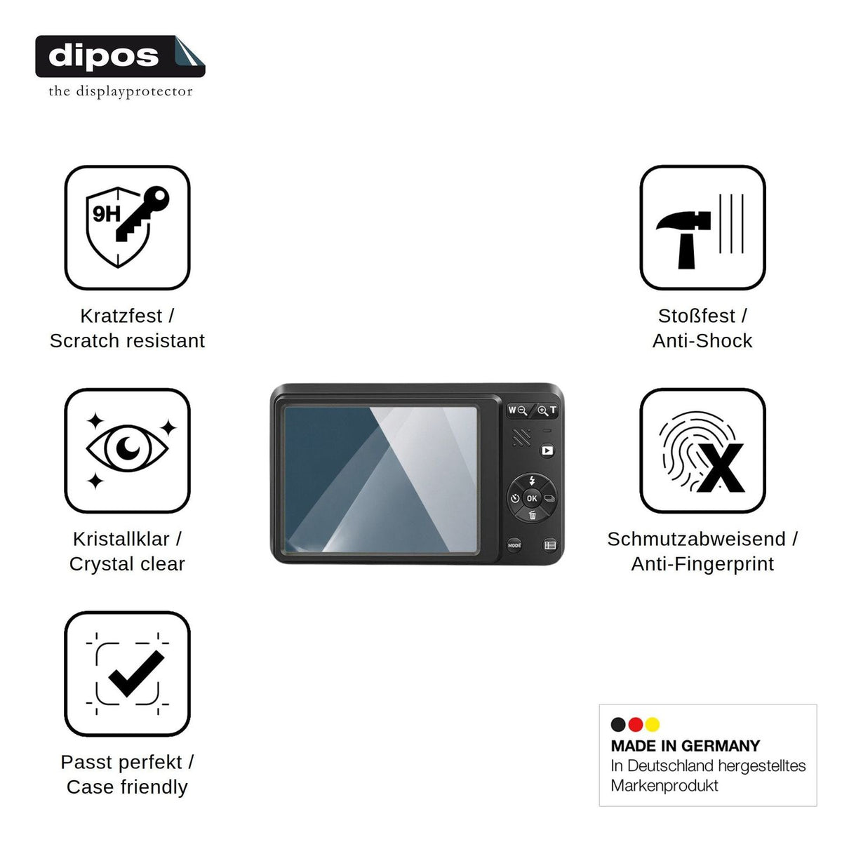 2x Screen Protector for HOOPWNE DC123 Flexible Glass 9H dipos