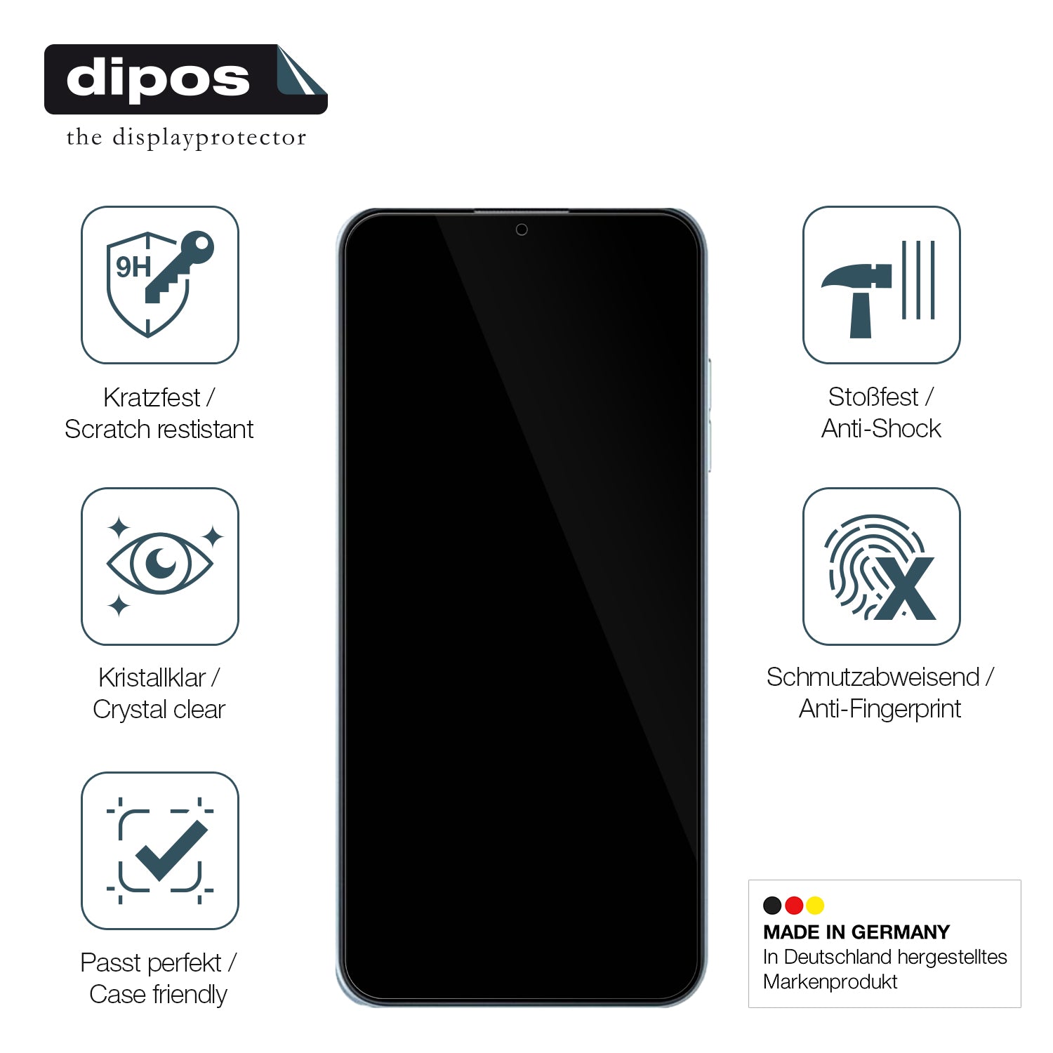 Displayschutz hergestellt in Deutschland, höchste Qualität made in Germany