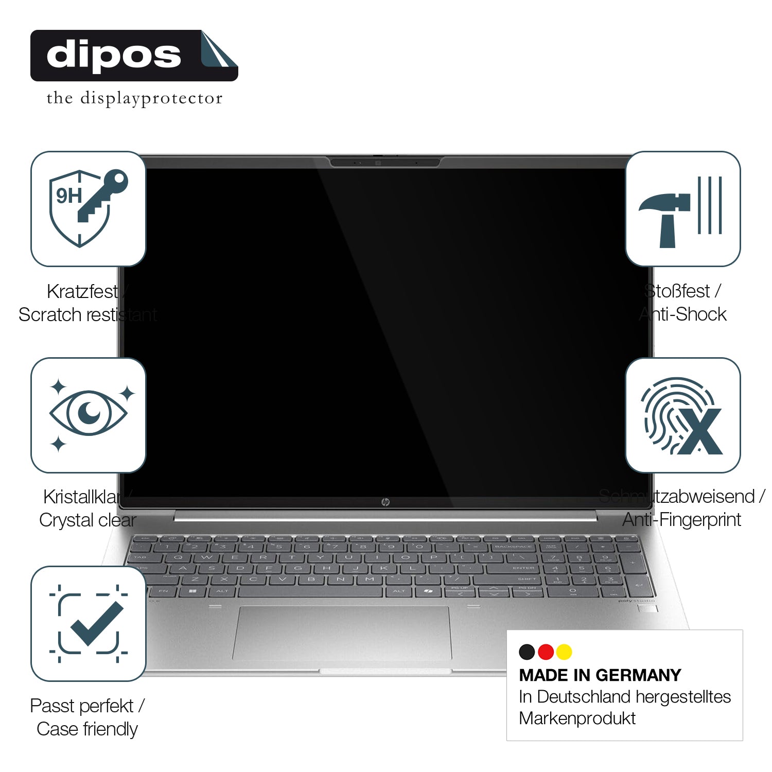 Displayschutz hergestellt in Deutschland, höchste Qualität made in Germany
