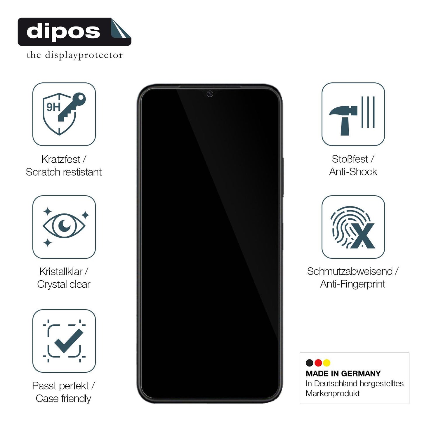 Displayschutz hergestellt in Deutschland, höchste Qualität made in Germany