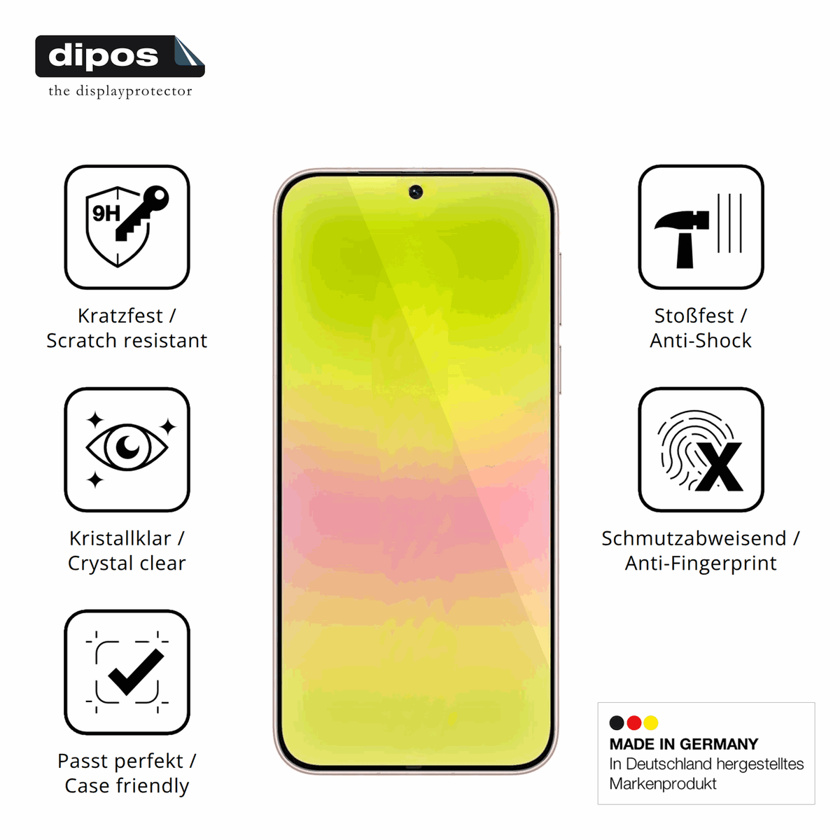 Displayschutz hergestellt in Deutschland, höchste Qualität made in Germany