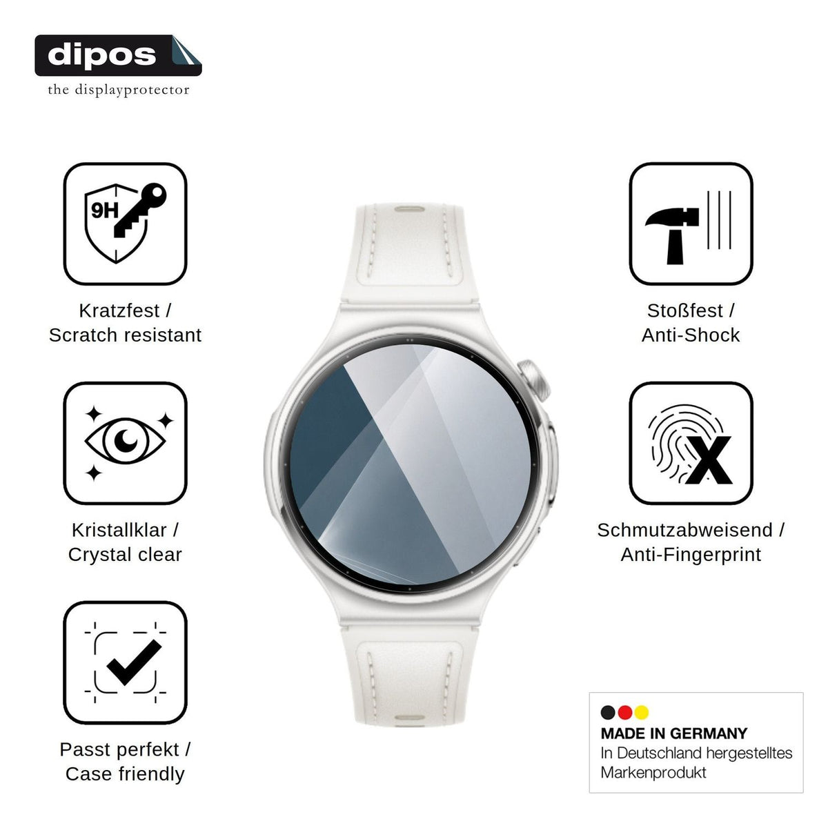 2x Screen Protector for Huawei Watch 6 42mm Flexible Glass 9H dipos