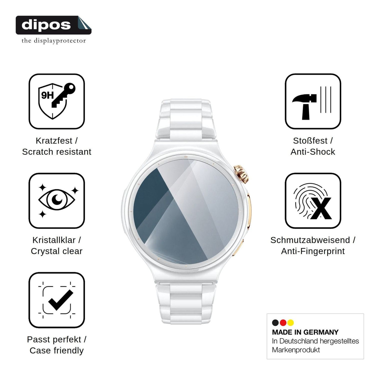 2x Screen Protector for Huawei Watch 6 Pro Flexible Glass 9H dipos