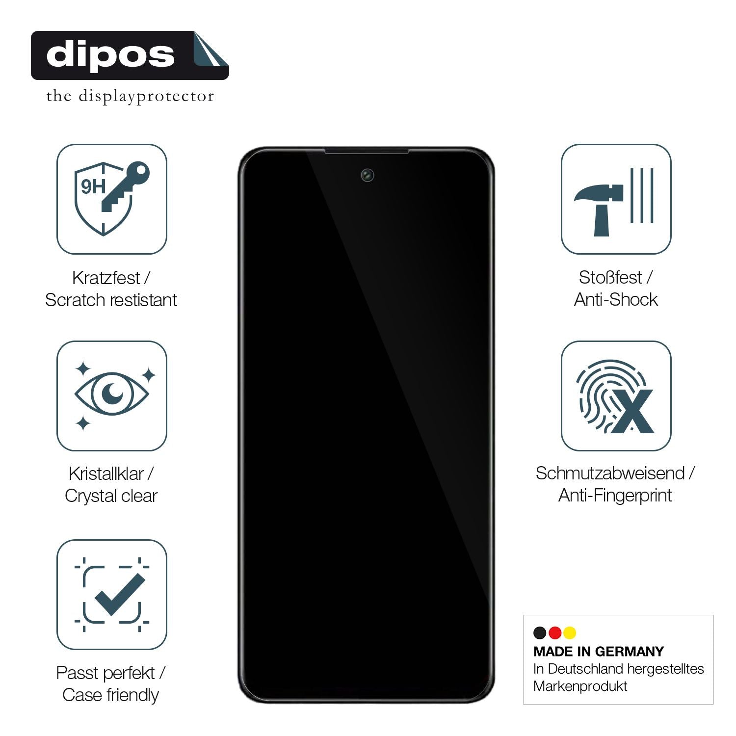 Displayschutz hergestellt in Deutschland, höchste Qualität made in Germany