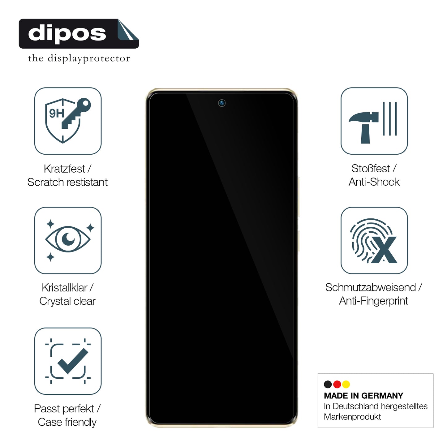 Displayschutz hergestellt in Deutschland, höchste Qualität made in Germany