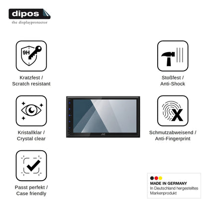 2x Screen Protector for JVC KW-M593BT Flexible Glass 9H dipos