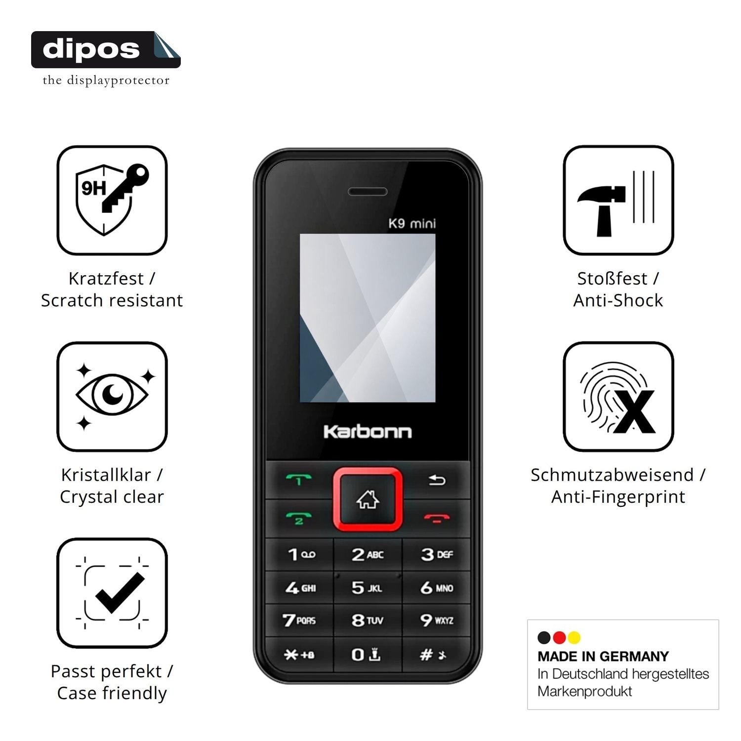Displayschutz hergestellt in Deutschland, höchste Qualität made in Germany