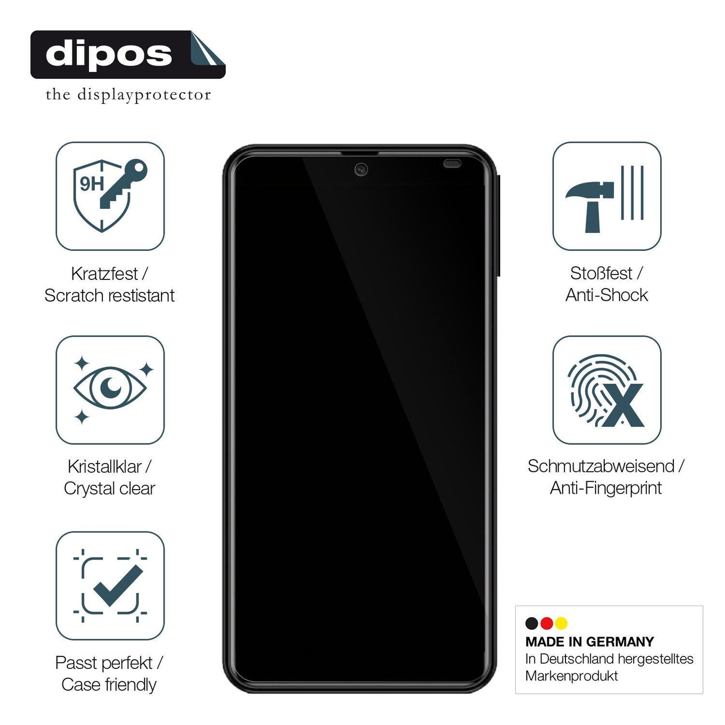 Displayschutz hergestellt in Deutschland, höchste Qualität made in Germany