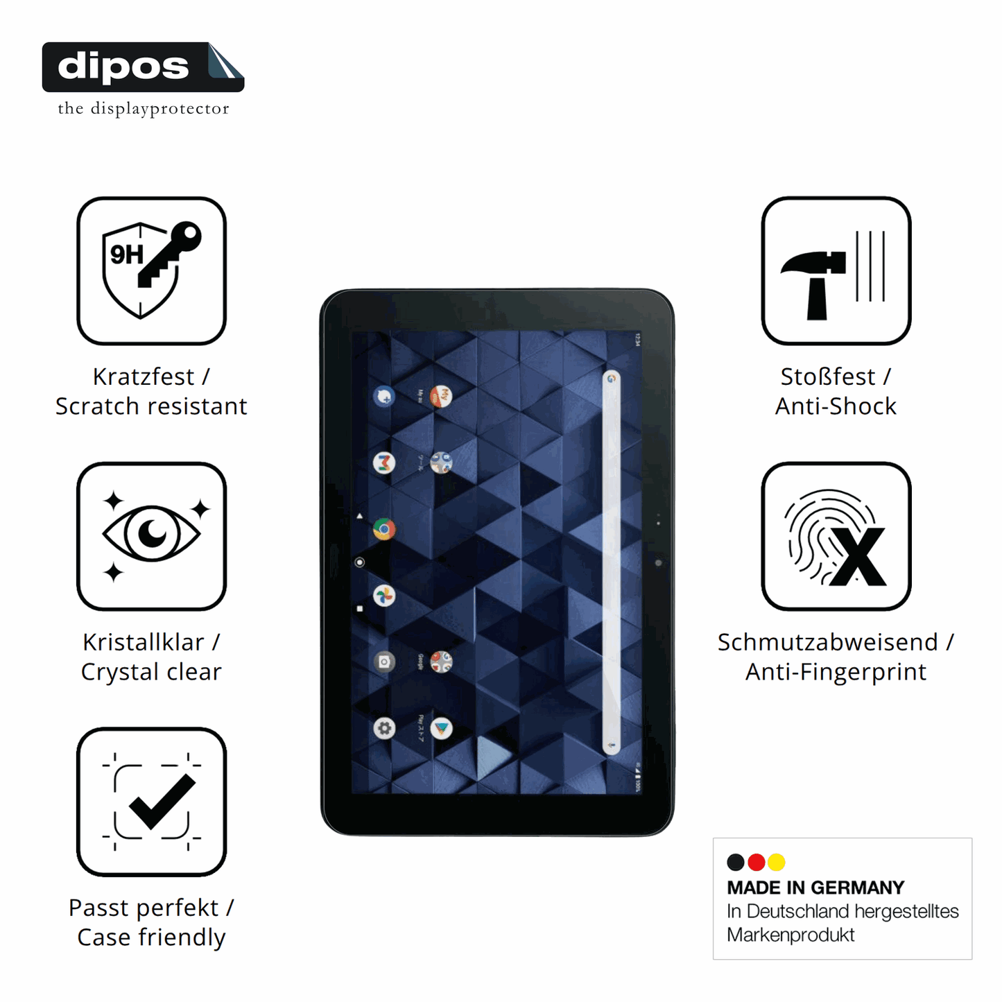 Displayschutz hergestellt in Deutschland, h�chste Qualit�t made in Germany