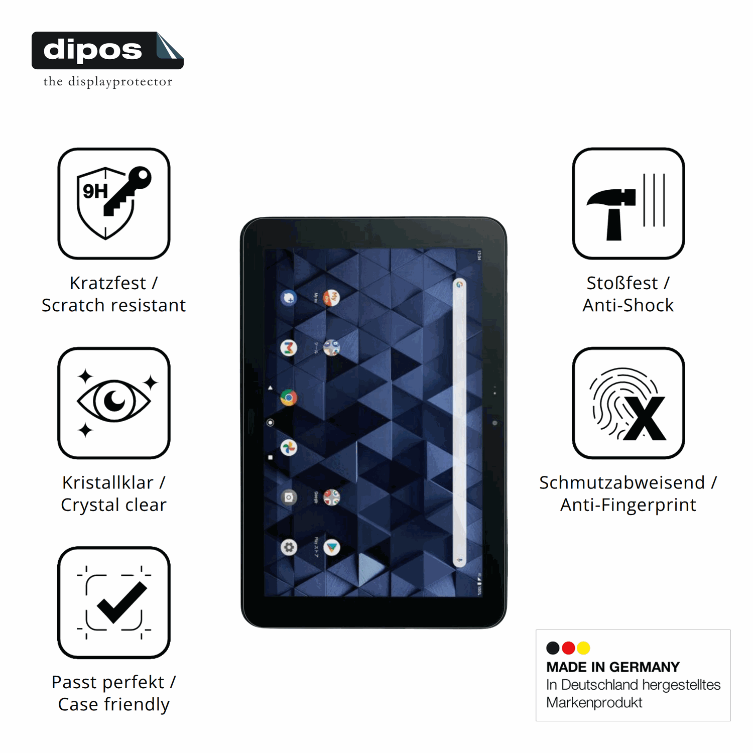 Displayschutz hergestellt in Deutschland, h�chste Qualit�t made in Germany