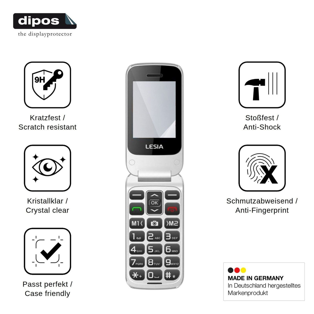 2x Screen Protector for LESIA F1 Flexible Glass 9H dipos