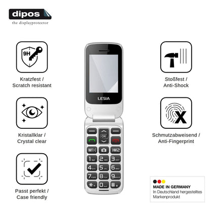 2x Screen Protector for LESIA F1 Flexible Glass 9H dipos