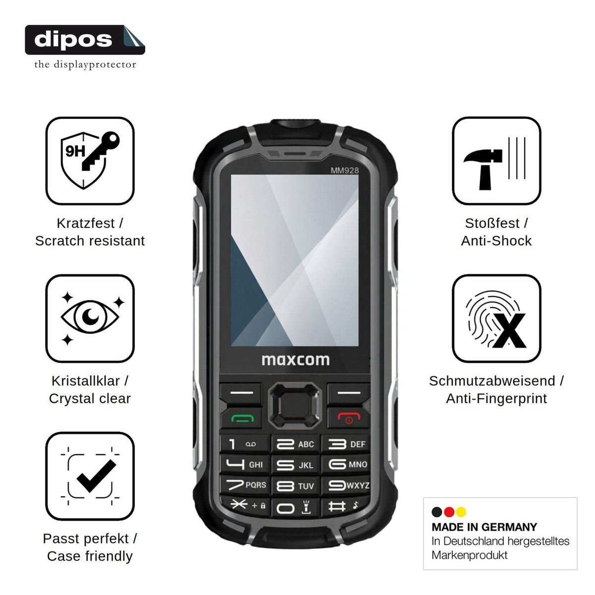 2x Screen Protector for MaxCom MM928 4G Flexible Glass 9H dipos