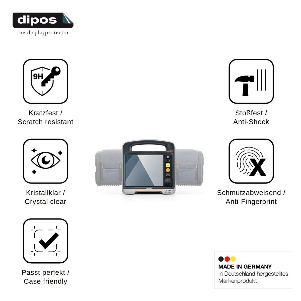 2x Screen Protector for Mindray Beneheart DX Flexible Glass 9H dipos