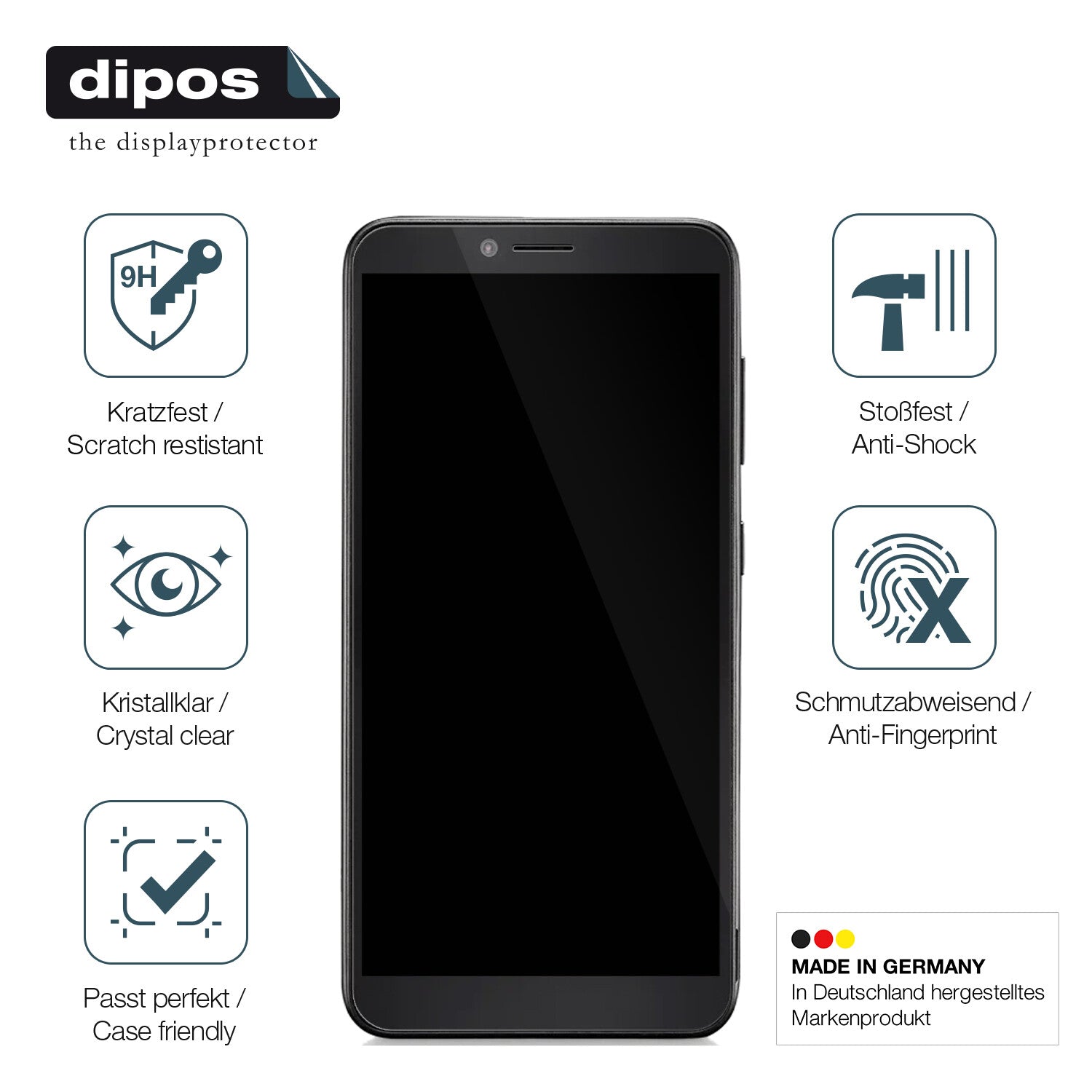 Displayschutz hergestellt in Deutschland, höchste Qualität made in Germany
