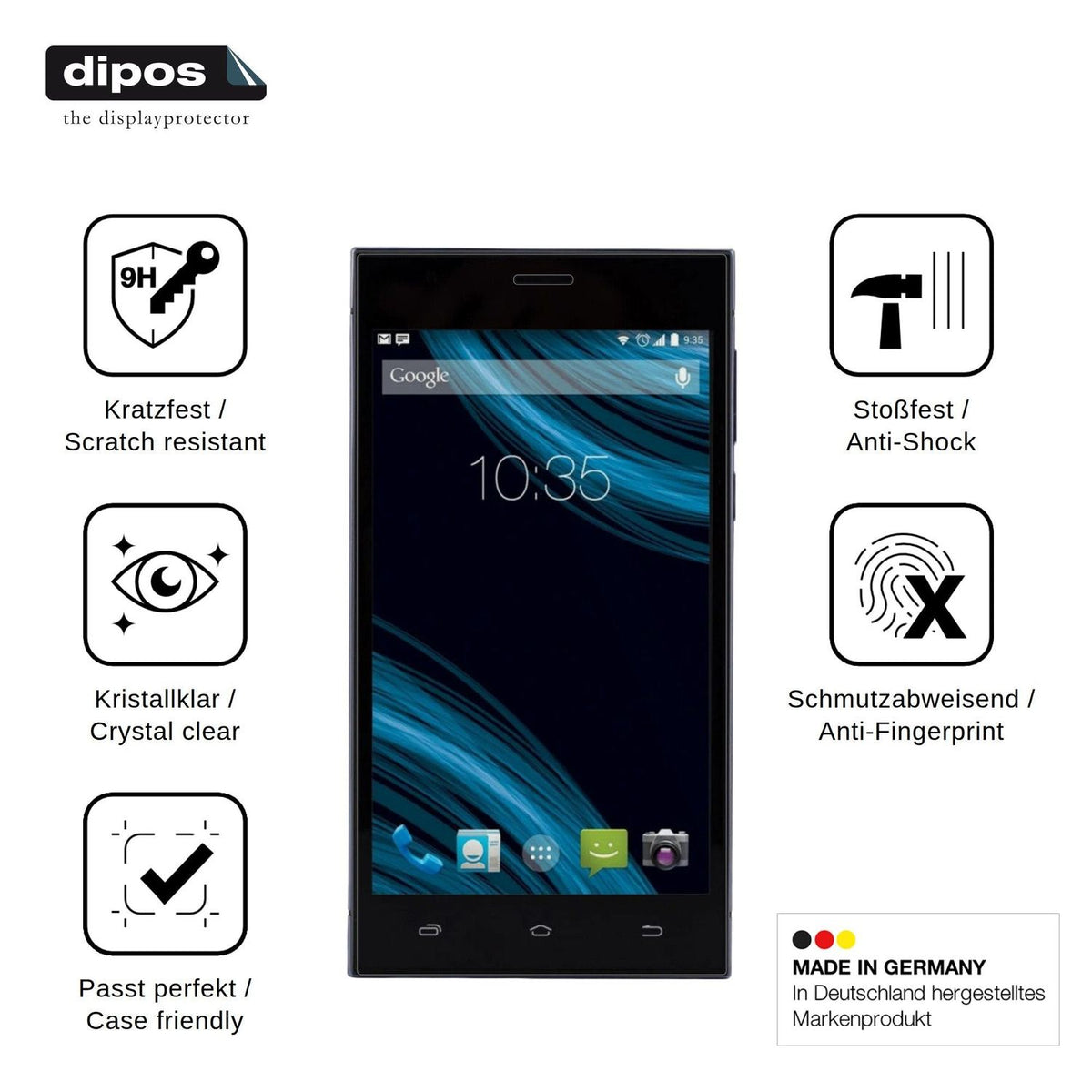 2x Screen Protector for Nomi i503 Jump Flexible Glass 9H dipos