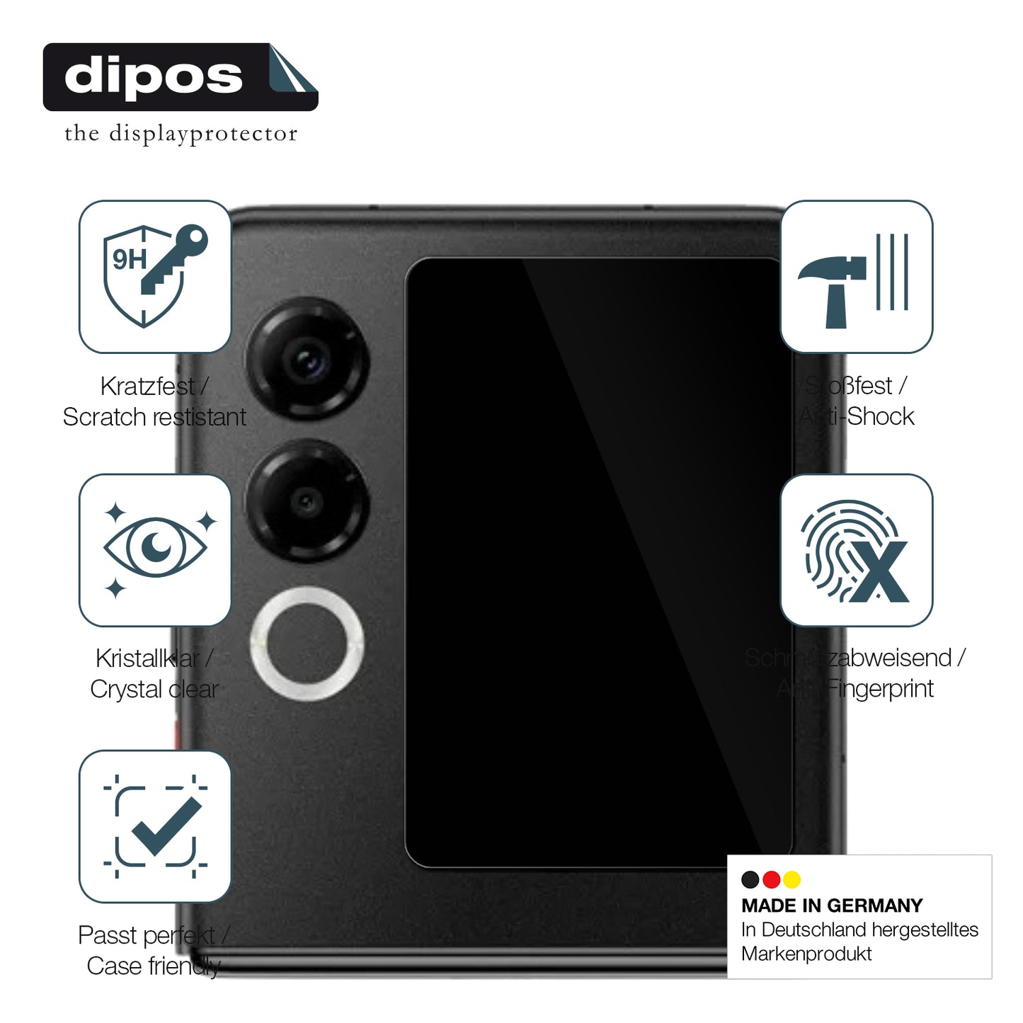 Displayschutz hergestellt in Deutschland, höchste Qualität made in Germany