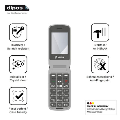 2x Screen Protector for Olympia Style Duo 4G Flexible Glass 9H dipos