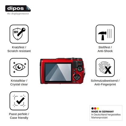 2x Screen Protector for Olympus OM System Tough TG-6 Flexible Glass 9H dipos