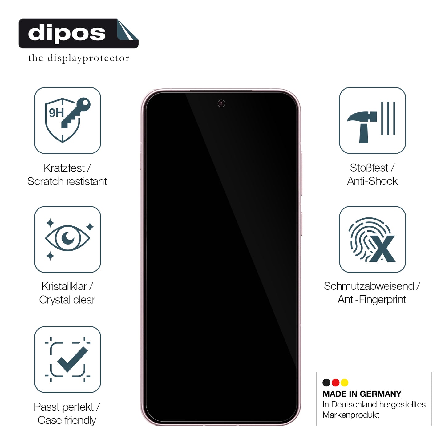 Displayschutz hergestellt in Deutschland, höchste Qualität made in Germany