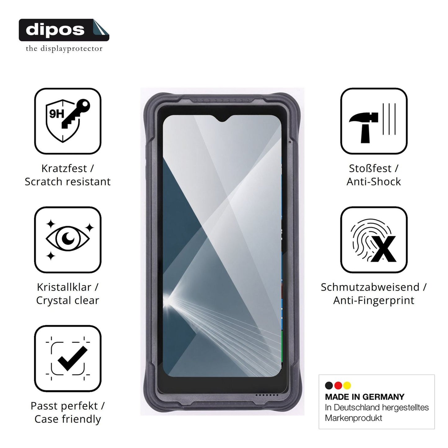 Displayschutz hergestellt in Deutschland, höchste Qualität made in Germany