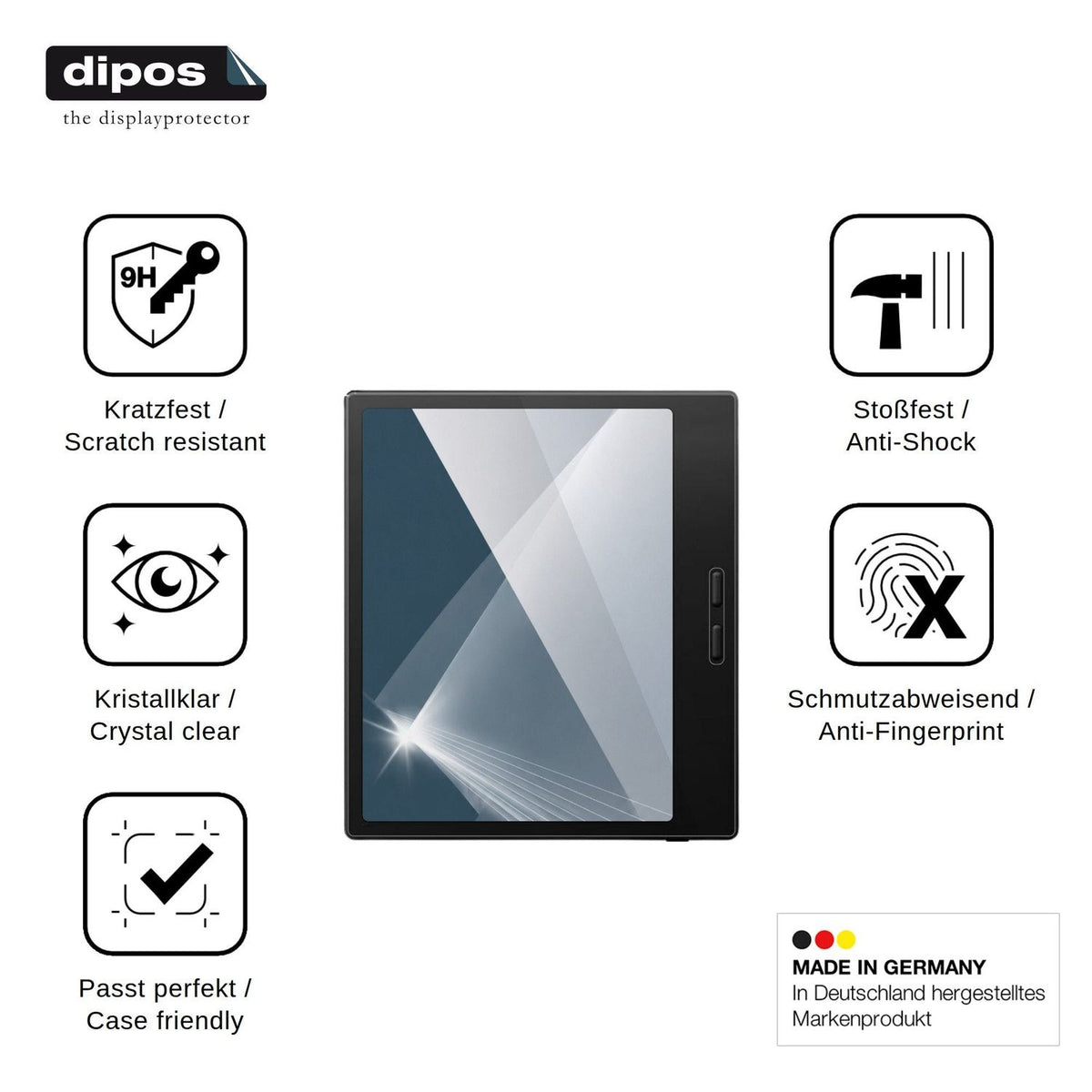 2x Screen Protector for Onyx Boox Go 7 Tappy Flexible Glass 9H dipos