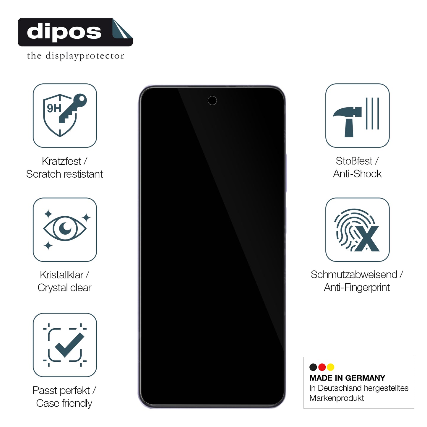 Displayschutz hergestellt in Deutschland, höchste Qualität made in Germany