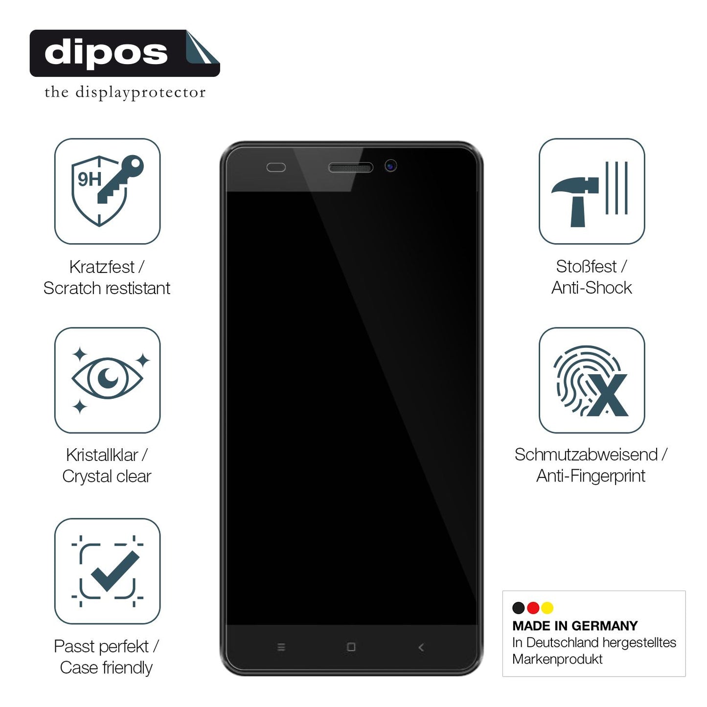 Displayschutz hergestellt in Deutschland, höchste Qualität made in Germany