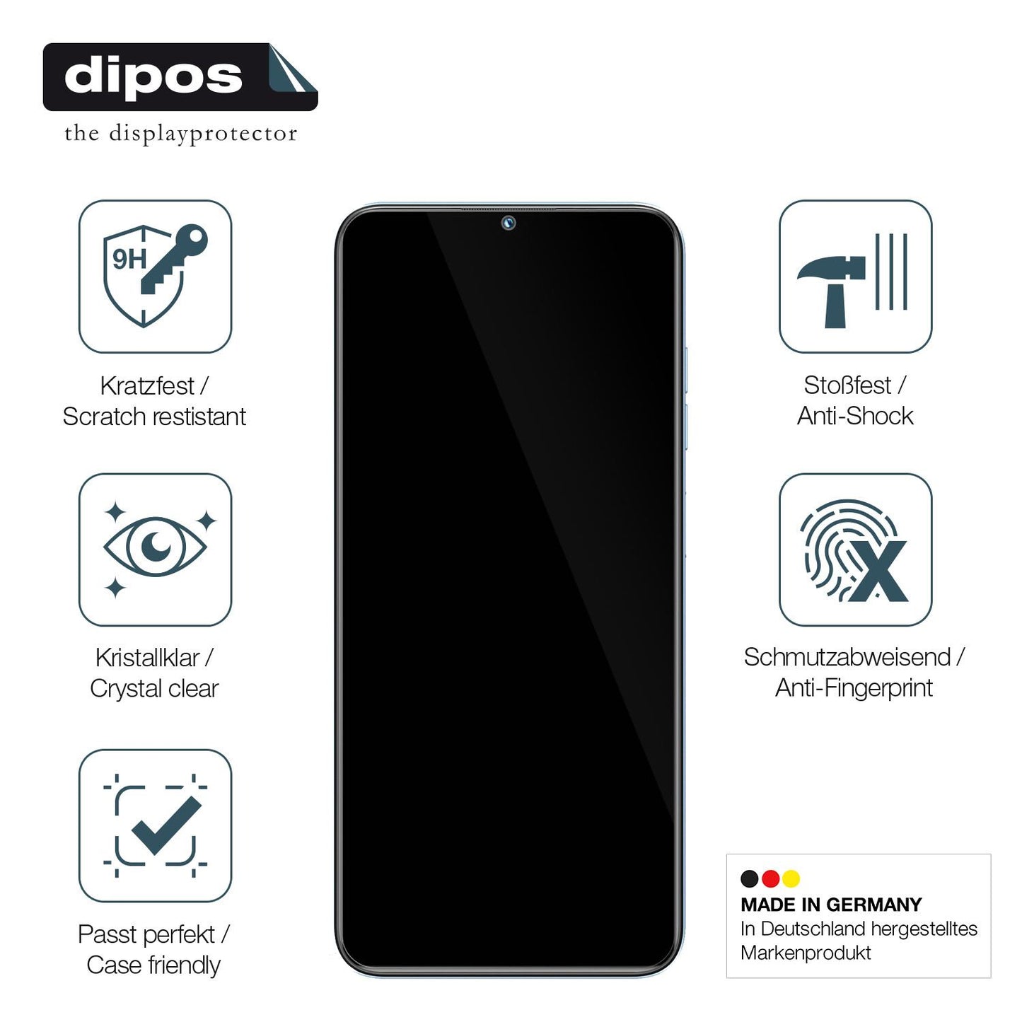 Displayschutz hergestellt in Deutschland, höchste Qualität made in Germany